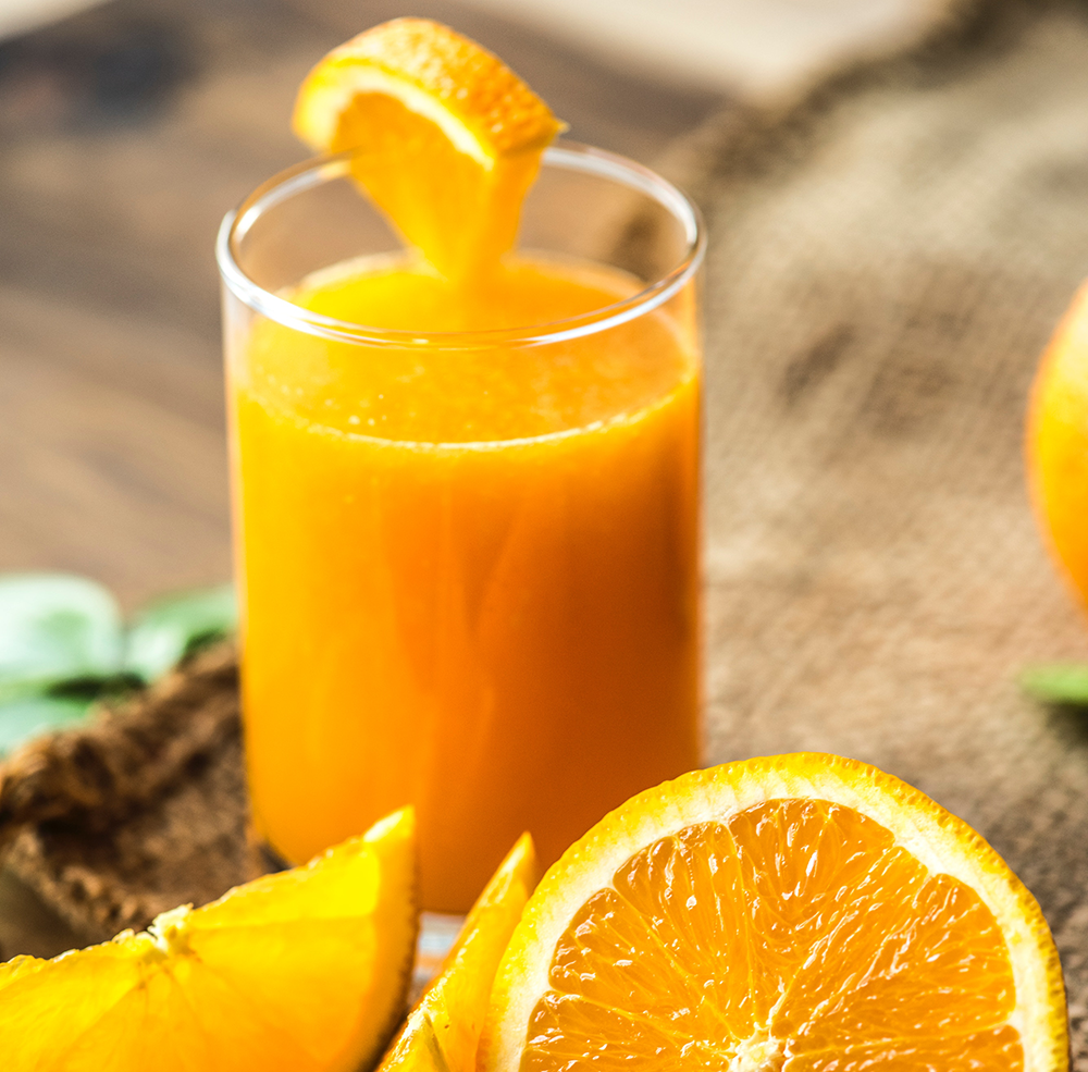orange juice for better vision