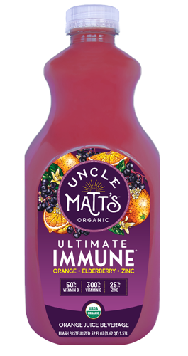 Uncle Matt's Organic Orange Juice with Turmeric and Probiotics
